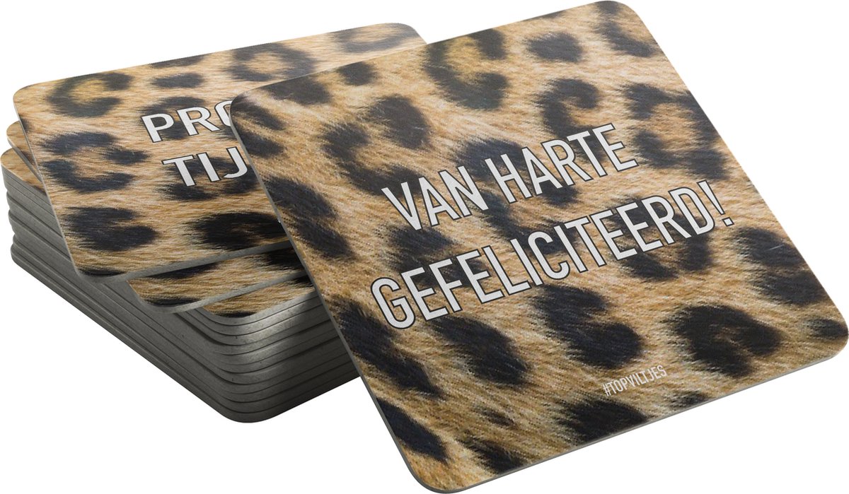 Bierviltjes Proost Tijger | Van Harte Gefeliciteerd (20 stuks)